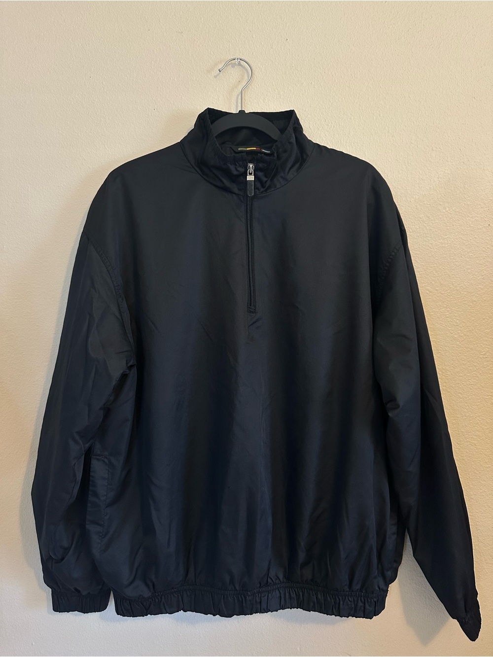 Greg Norman Collection Black Quarter-Zip Windbreaker